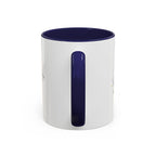 Music Notes Accent Mug — Original Watercolor Treble Clef Ceramic Cup