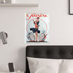 Vintage Le Sourire Satin Poster — 1920s Art Deco Fashion Print