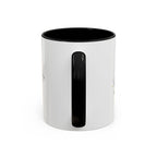 Music Notes Accent Mug — Original Watercolor Treble Clef Ceramic Cup