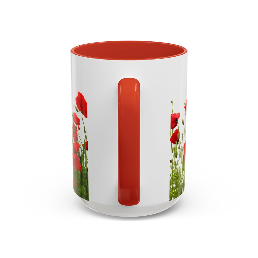 Poppy Field Accent Mug — Original Floral Ceramic Cup