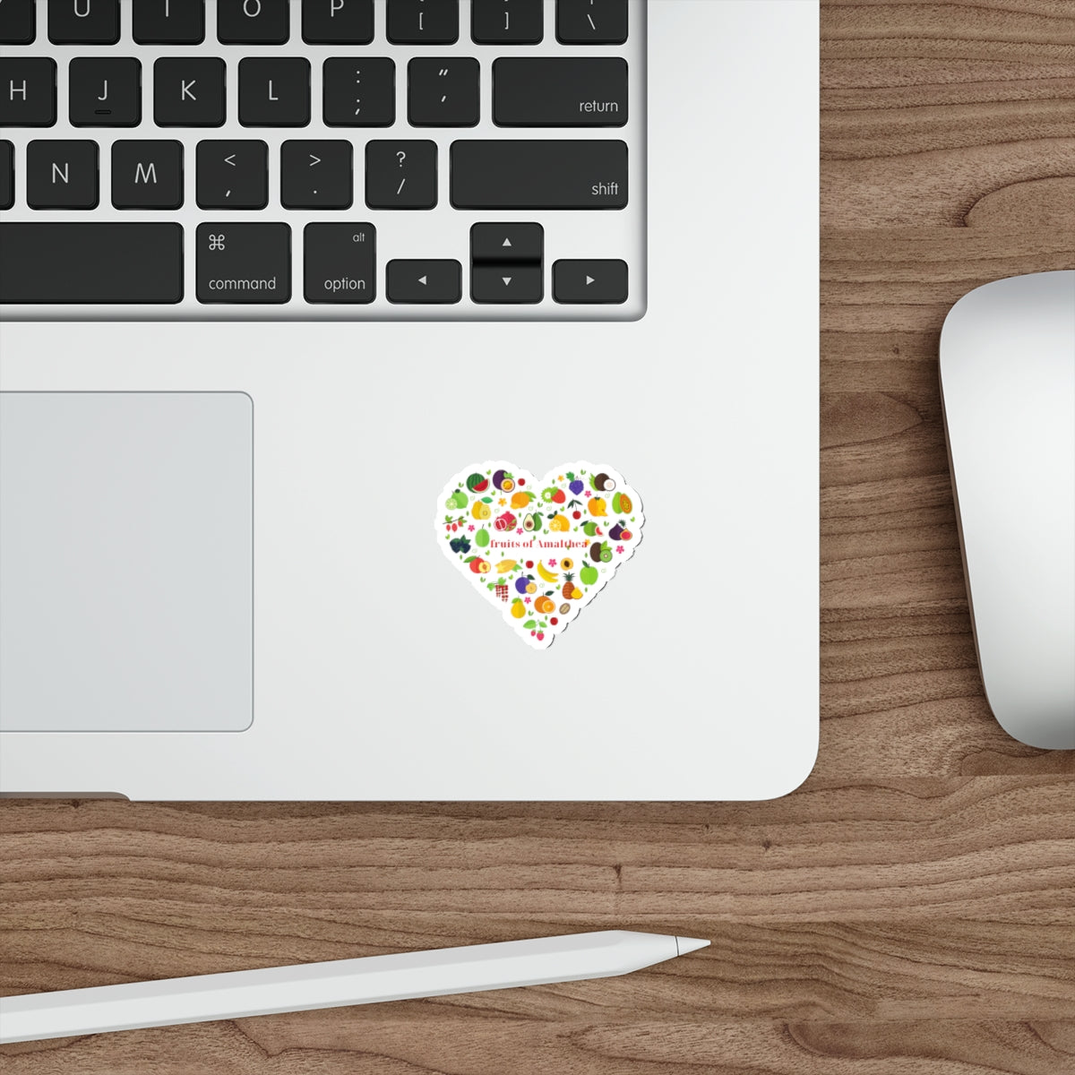 Fruits of Amalthea — Heart-Shaped Fruit Collection Die-Cut Sticker | The Signature Piece