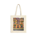 English Tea Room Cottage Canvas Tote — Original Watercolor Art
