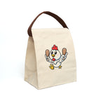 Chicken Canvas Lunch Bag — Funny Cartoon Print Reusable Tote