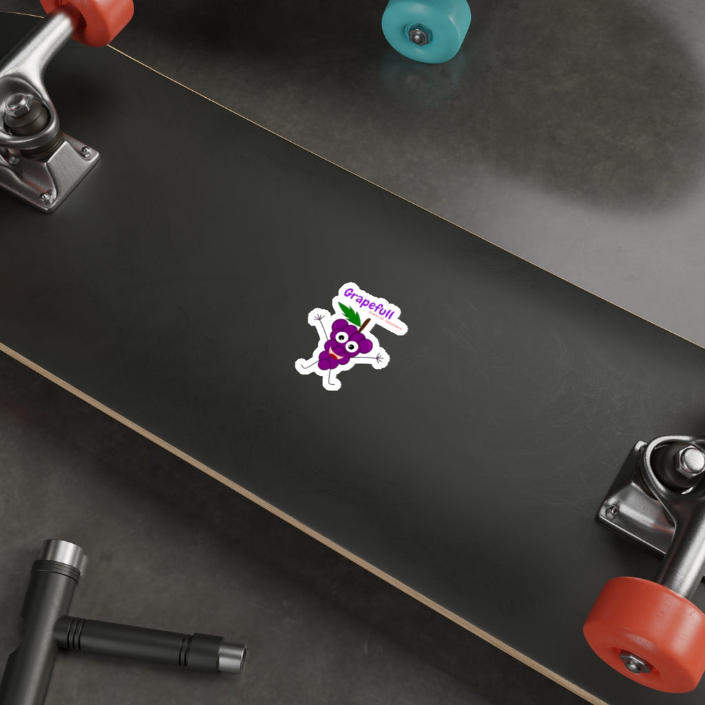 Grapefull — Grateful Grape Funny Die-Cut Sticker | Fruits of Amalthea