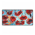 Abstract Poppies Desk Mat — Original Acrylic Art