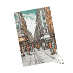 City Street Scene Jigsaw Puzzle — Scenic European Market, 1014 Pieces