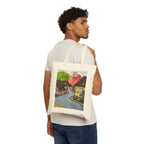 Shanklin Village Lane Canvas Tote — Original Watercolor Art