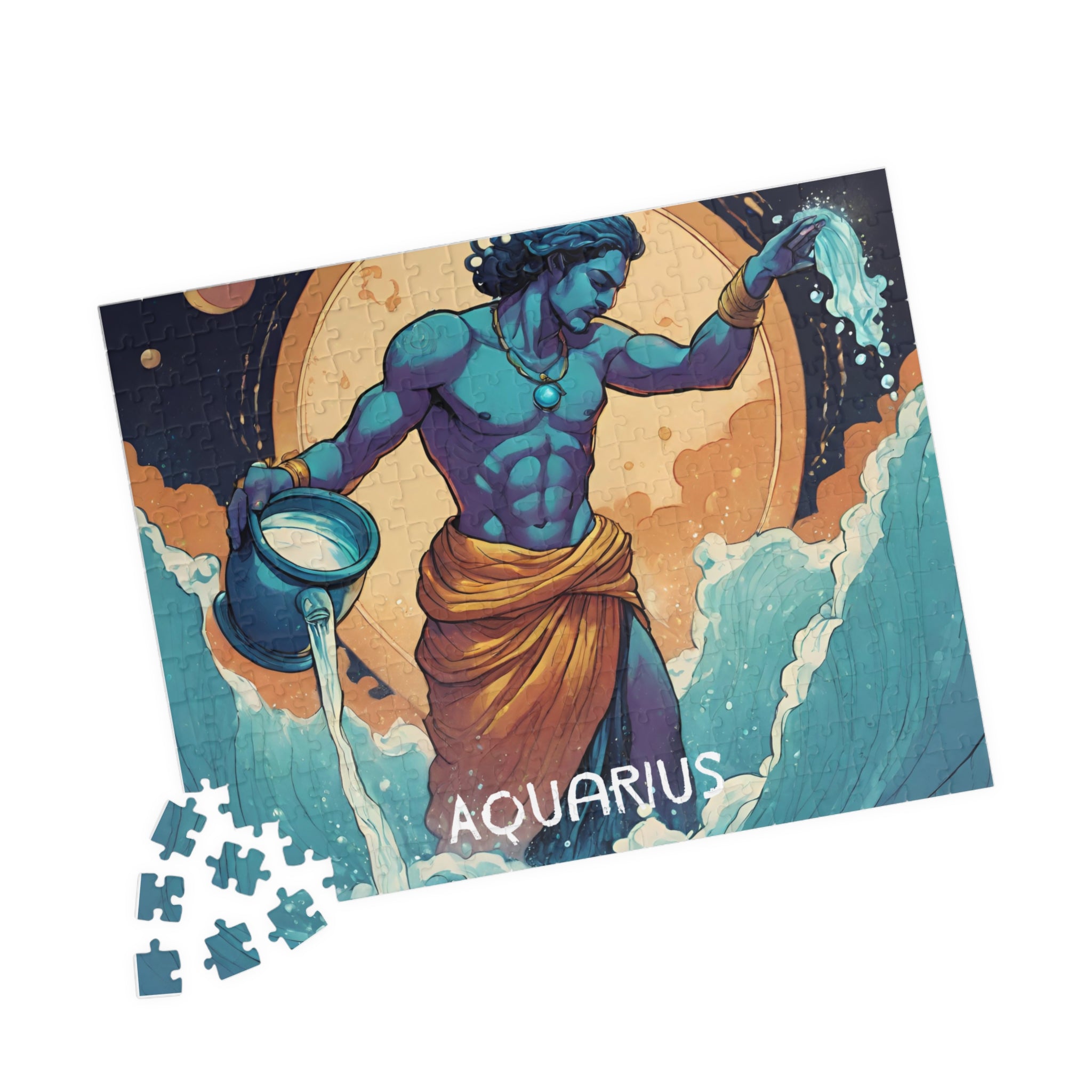 Aquarius Zodiac Puzzle — Original Mythic Water-Bearer Jigsaw, 252 Pieces