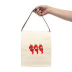 Chili Pepper Canvas Lunch Bag — Funny Spicy Print Reusable Tote
