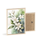 Jasmine Blooms — Watercolor Botanical Wall Art, Framed Print 8.3" × 11.7"
