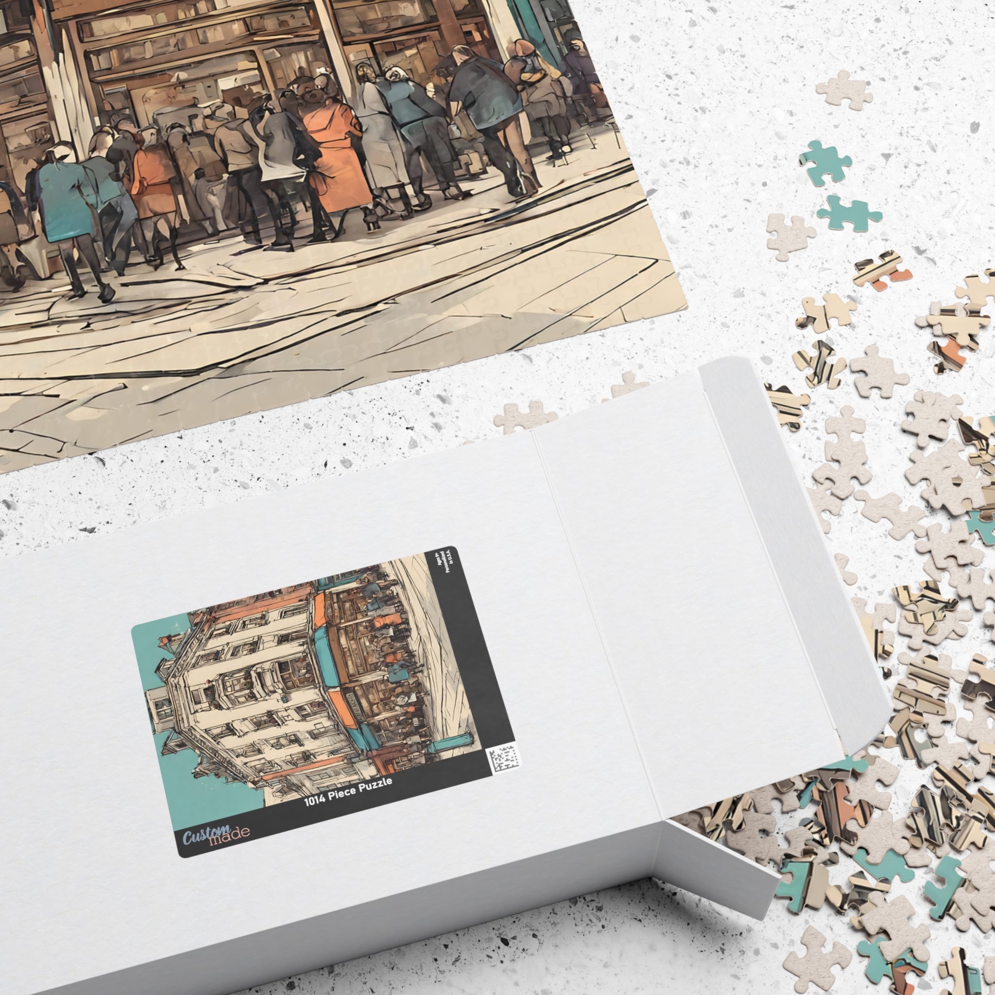 Vintage Corner Café Jigsaw Puzzle — European Street Scene, 1014 Pieces
