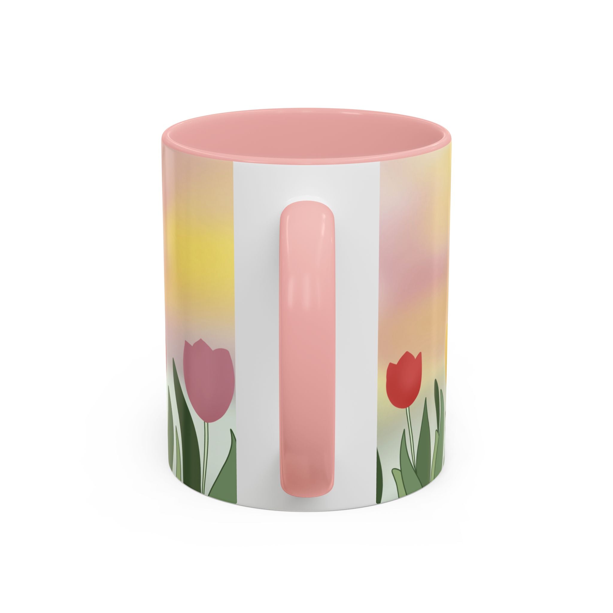 Spring Tulip Accent Mug — Original Floral Ceramic Cup