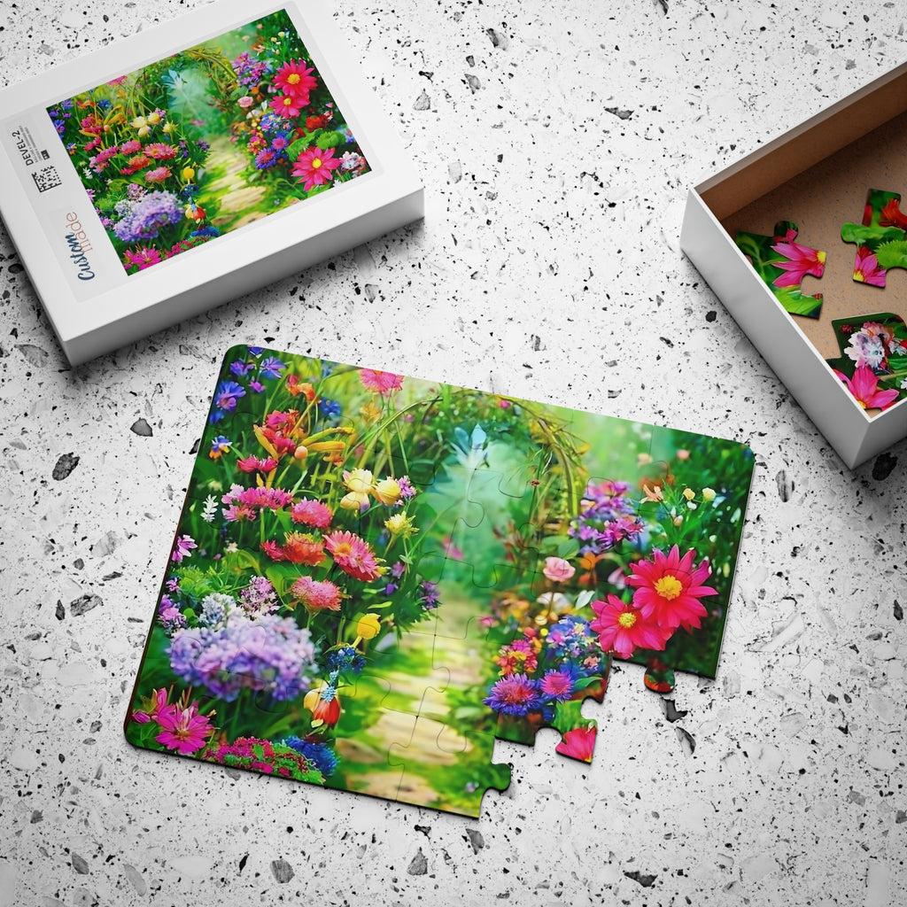 30-Piece Kids Puzzle — Enchanted Garden Path | Floral Jigsaw | Exclusive Design