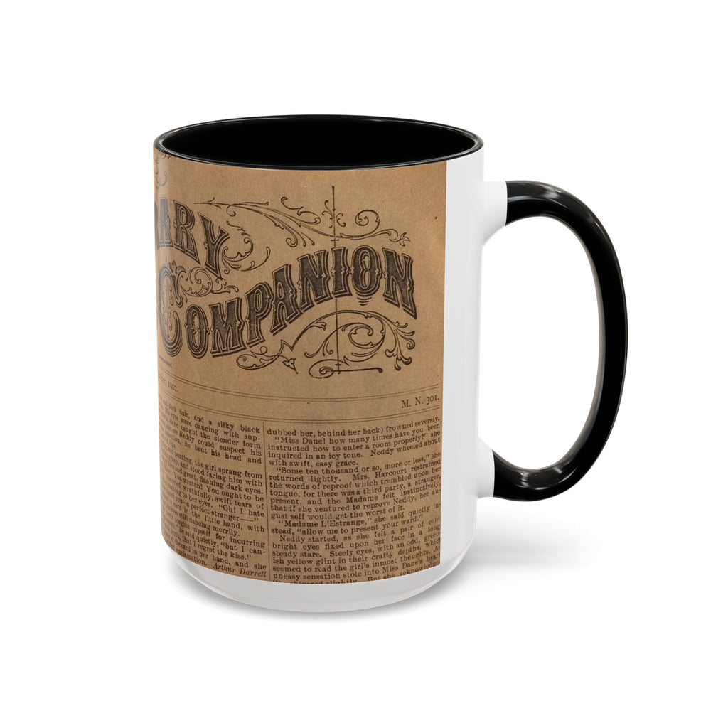 Vintage Newspaper Literary Mug — Original Book Lover Ceramic Cup