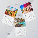 2027 Mediterranean Wall Calendar — Original Scenic Landscape Illustrations | Monthly Grid | Glossy 14”x11.5”