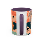Puppy Parade Accent Mug — Original Colorful Dog Pattern Ceramic Cup