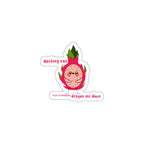Nothing Can Dragon Me Down — Fierce Dragon Fruit Funny Die-Cut Sticker | Fruits of Amalthea