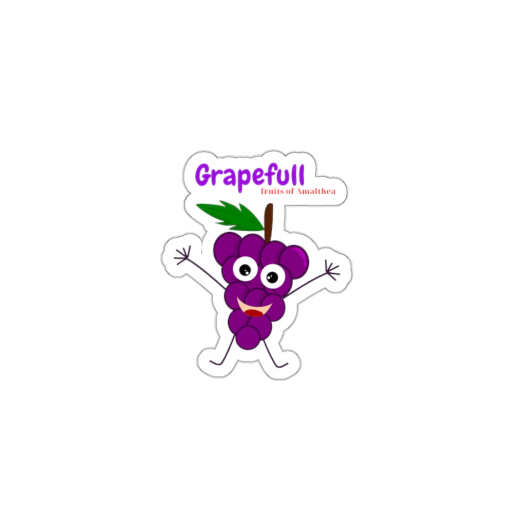 Grapefull — Grateful Grape Funny Die-Cut Sticker | Fruits of Amalthea