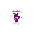 Grapefull — Grateful Grape Funny Die-Cut Sticker | Fruits of Amalthea