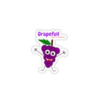 Grapefull — Grateful Grape Funny Die-Cut Sticker | Fruits of Amalthea