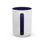 Music Notes Accent Mug — Original Watercolor Treble Clef Ceramic Cup