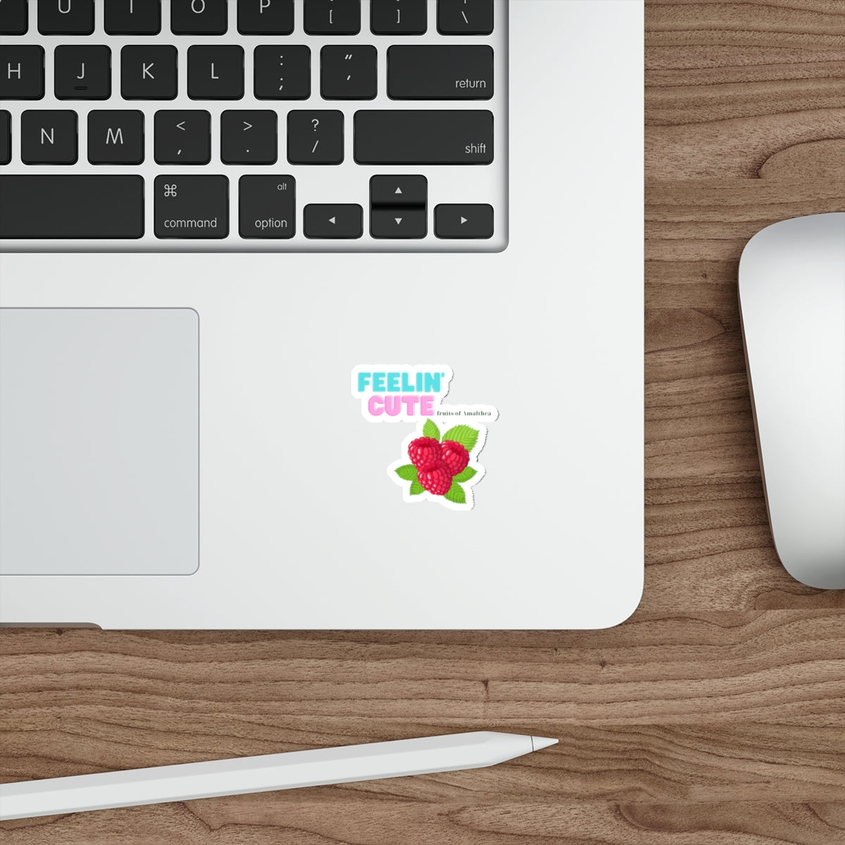 Feelin’ Cute — Pastel Raspberry Cluster Soft Die-Cut Sticker | Fruits of Amalthea