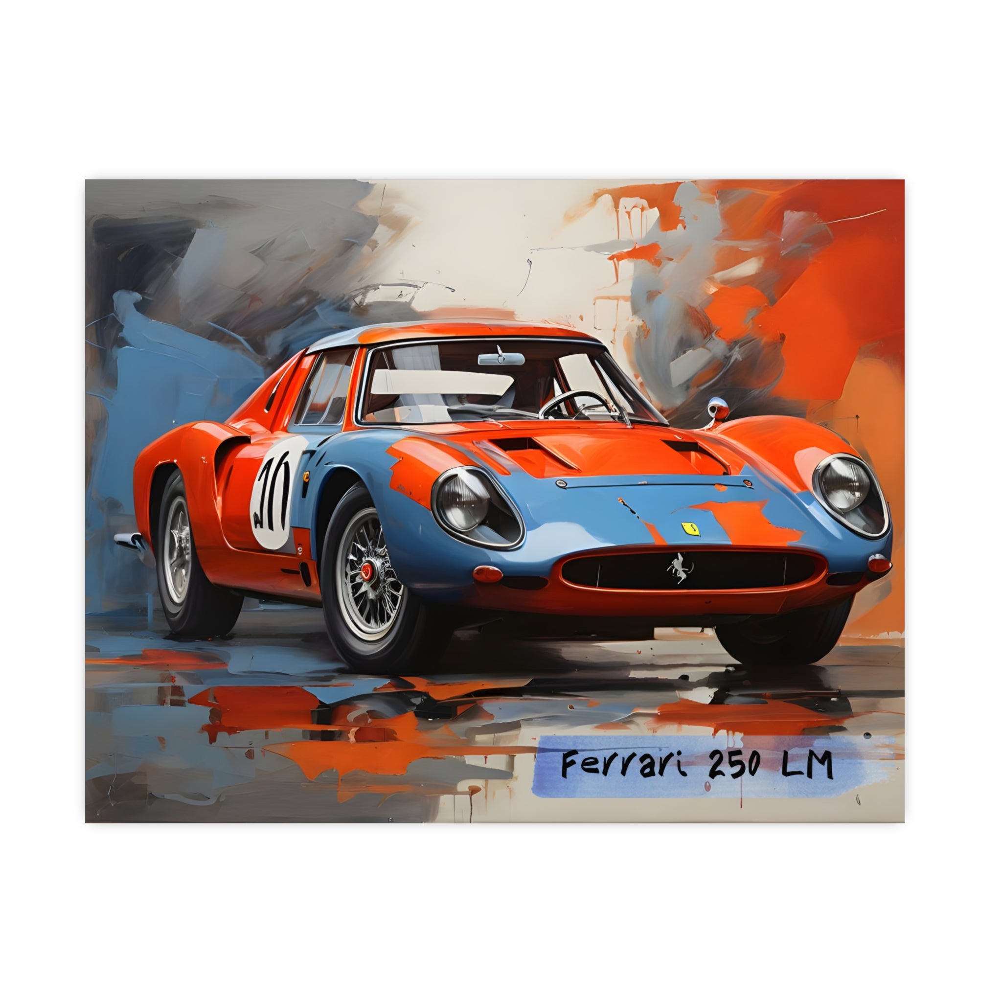 Ferrari 250 LM — Original Abstract Acrylic Racing Car Art Poster