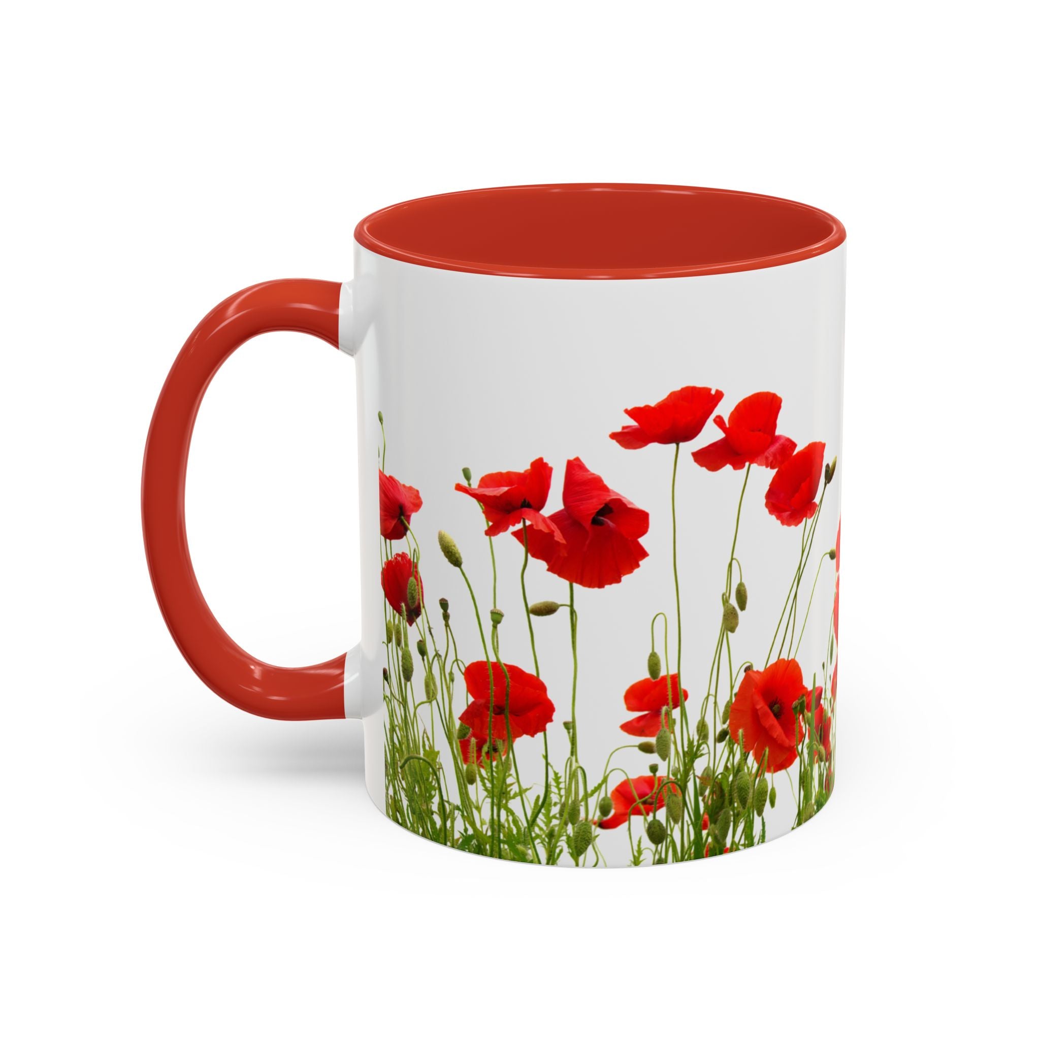 Poppy Field Accent Mug — Original Floral Ceramic Cup