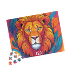 Leo Zodiac Lion Puzzle — Original Vibrant Lion Portrait Jigsaw, 252 Pieces
