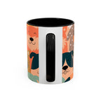 Puppy Parade Accent Mug — Original Colorful Dog Pattern Ceramic Cup