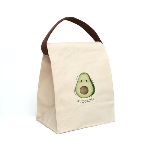 Avocado Canvas Lunch Bag — Cute Print Reusable Tote