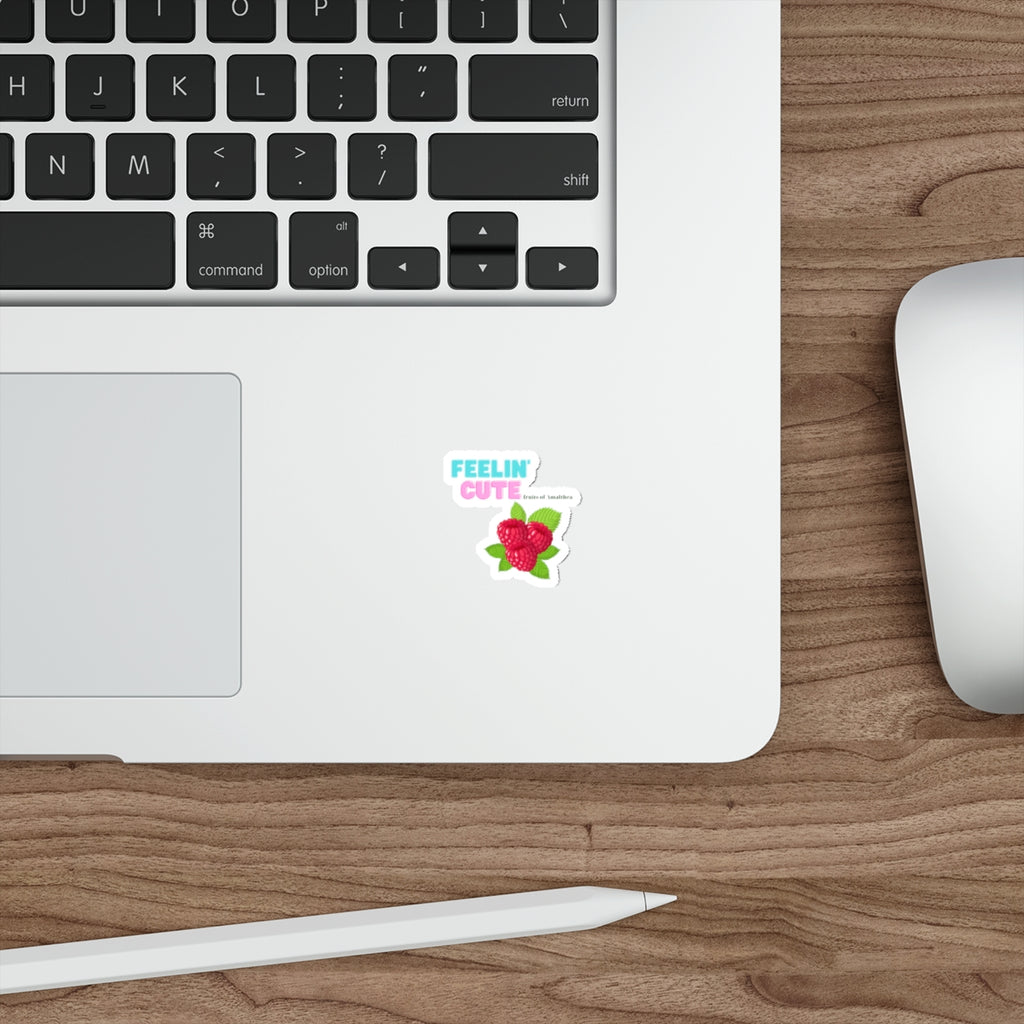Feelin’ Cute — Pastel Raspberry Cluster Soft Die-Cut Sticker | Fruits of Amalthea
