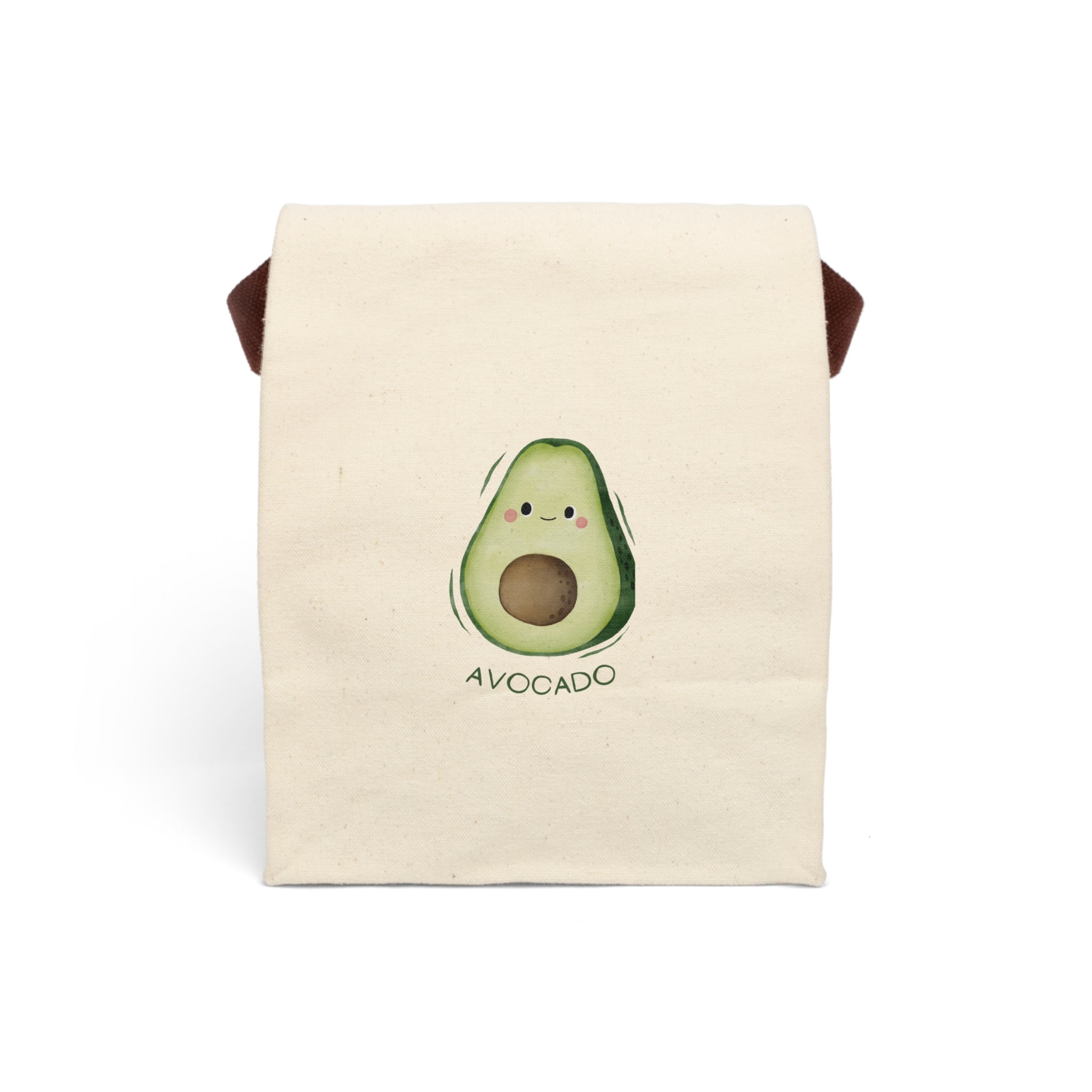 Avocado Canvas Lunch Bag — Cute Print Reusable Tote