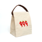 Chili Pepper Canvas Lunch Bag — Funny Spicy Print Reusable Tote