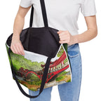 Red Pagoda Bridge Weekender Tote — Original Watercolor Art