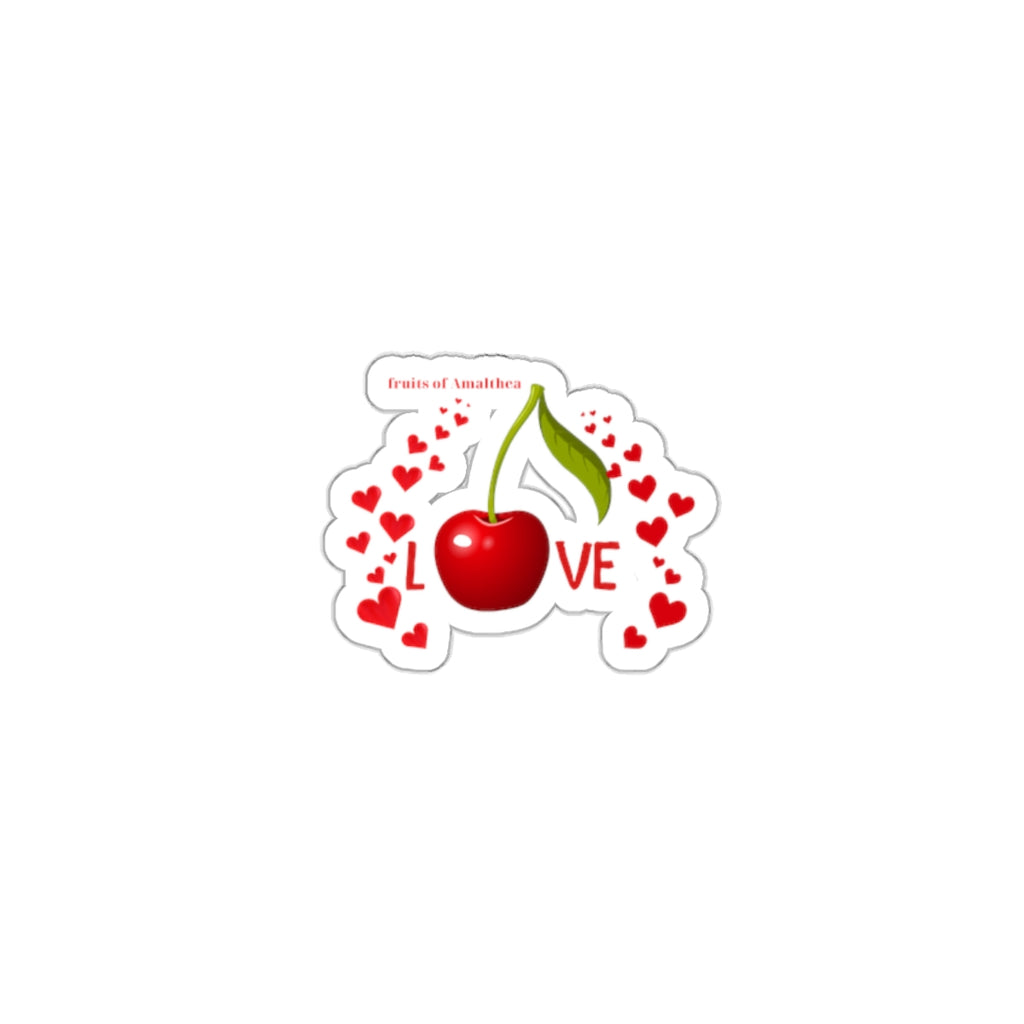 Cherry Love — Sweet Heart Cherry Romantic Die-Cut Sticker | Fruits of Amalthea