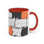 Kawaii Cat Accent Mug — Original Cute Cat Pattern Ceramic Cup