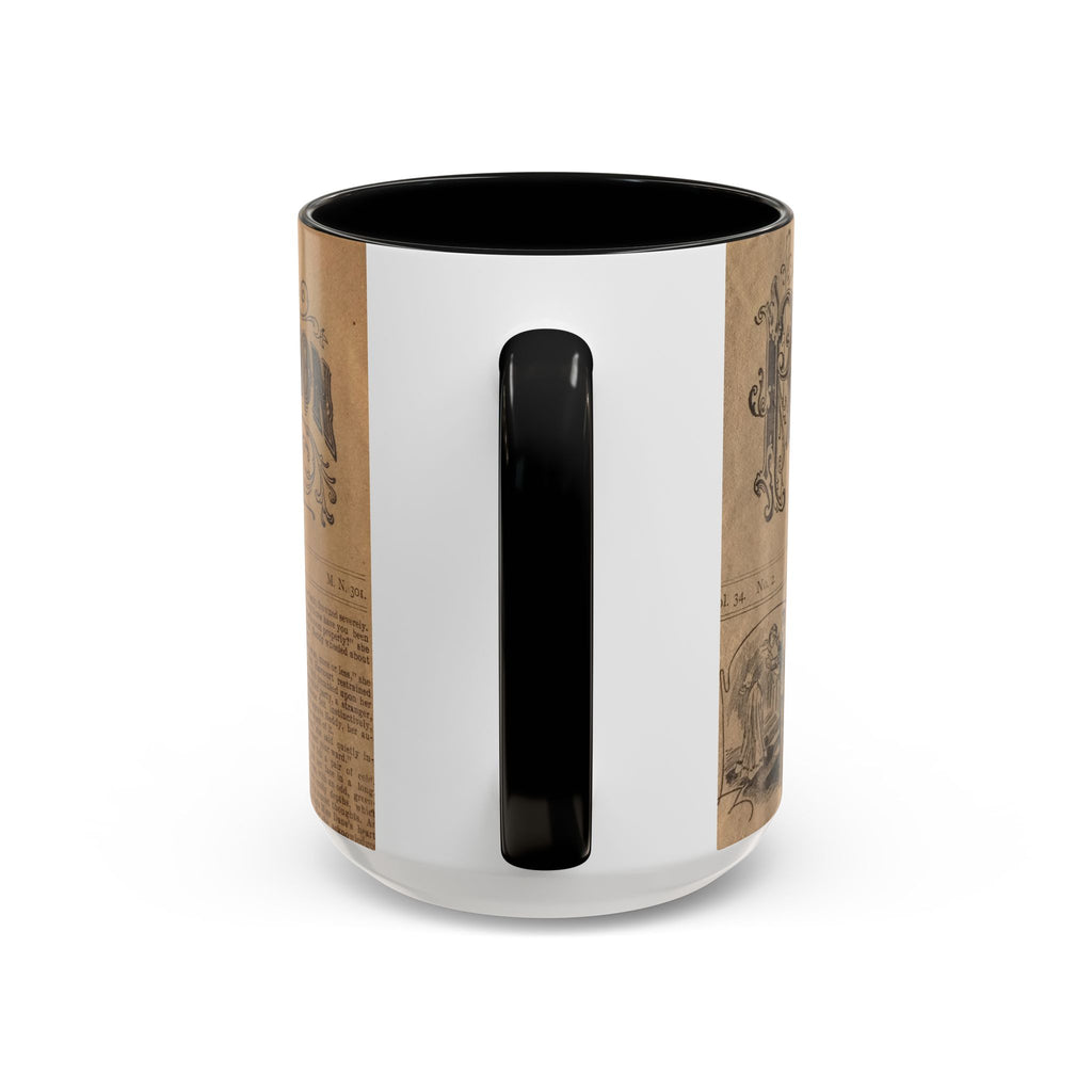 Vintage Newspaper Literary Mug — Original Book Lover Ceramic Cup