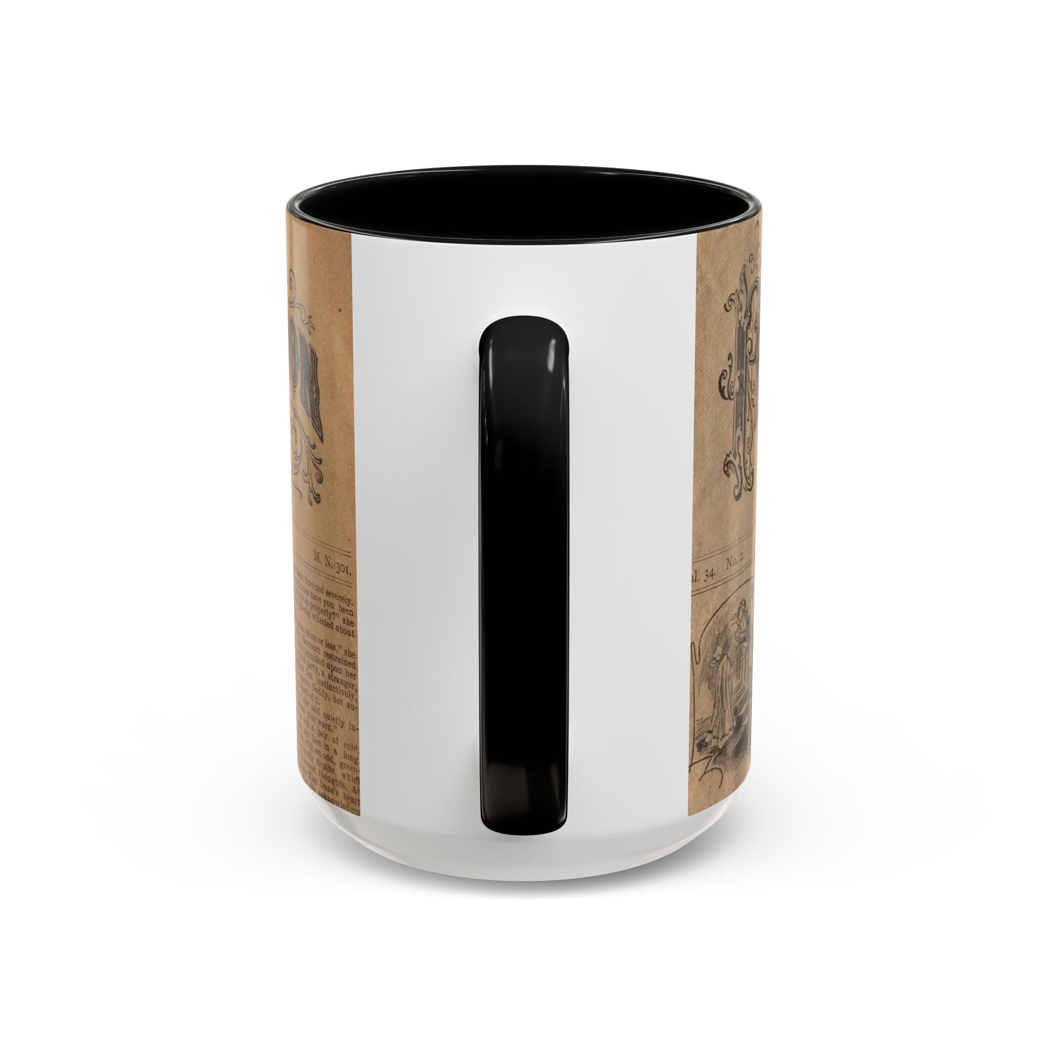 Vintage Newspaper Literary Mug — Original Book Lover Ceramic Cup