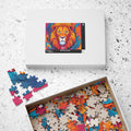 Leo Zodiac Lion Puzzle — Original Vibrant Lion Portrait Jigsaw, 252 Pieces