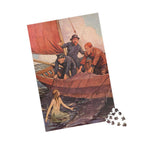 Vintage Mermaid Rescue Jigsaw Puzzle — Nautical Illustration, 1014 Pieces