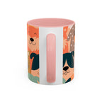 Puppy Parade Accent Mug — Original Colorful Dog Pattern Ceramic Cup