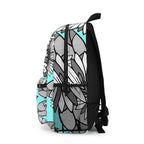 Aqua Sunflower Backpack — Bold Floral Pattern School & Travel Bag