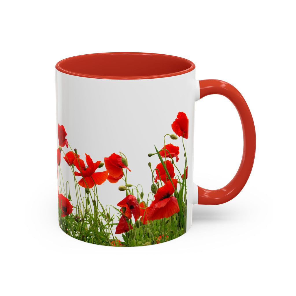 Poppy Field Accent Mug — Original Floral Ceramic Cup