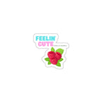 Feelin’ Cute — Pastel Raspberry Cluster Soft Die-Cut Sticker | Fruits of Amalthea