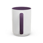Music Notes Accent Mug — Original Watercolor Treble Clef Ceramic Cup
