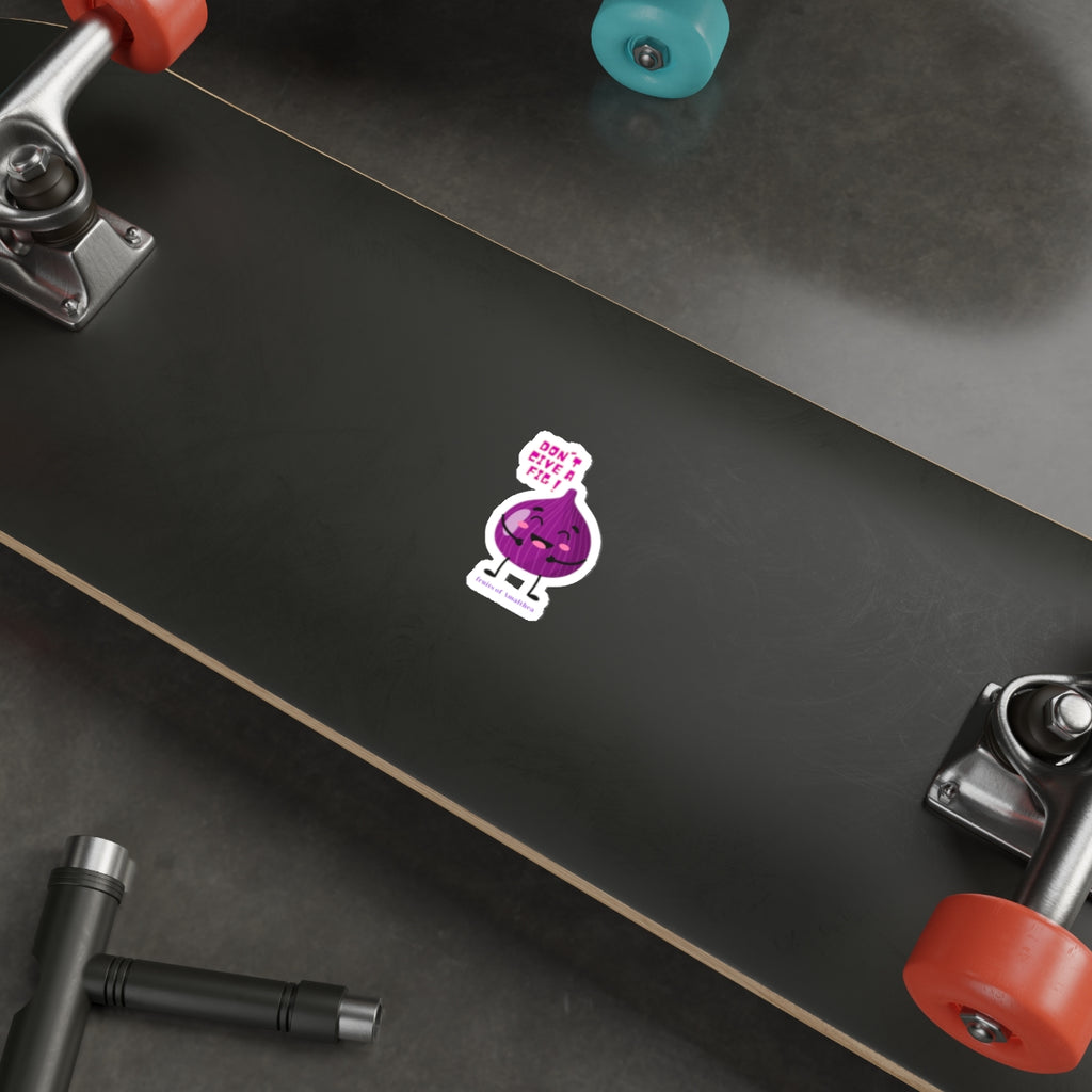 Don’t Give a Fig! — Sassy Purple Fig Funny Die-Cut Sticker | Fruits of Amalthea