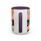 Puppy Parade Accent Mug — Original Colorful Dog Pattern Ceramic Cup