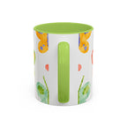 Watercolor Butterfly Accent Mug — Original Colorful Ceramic Cup