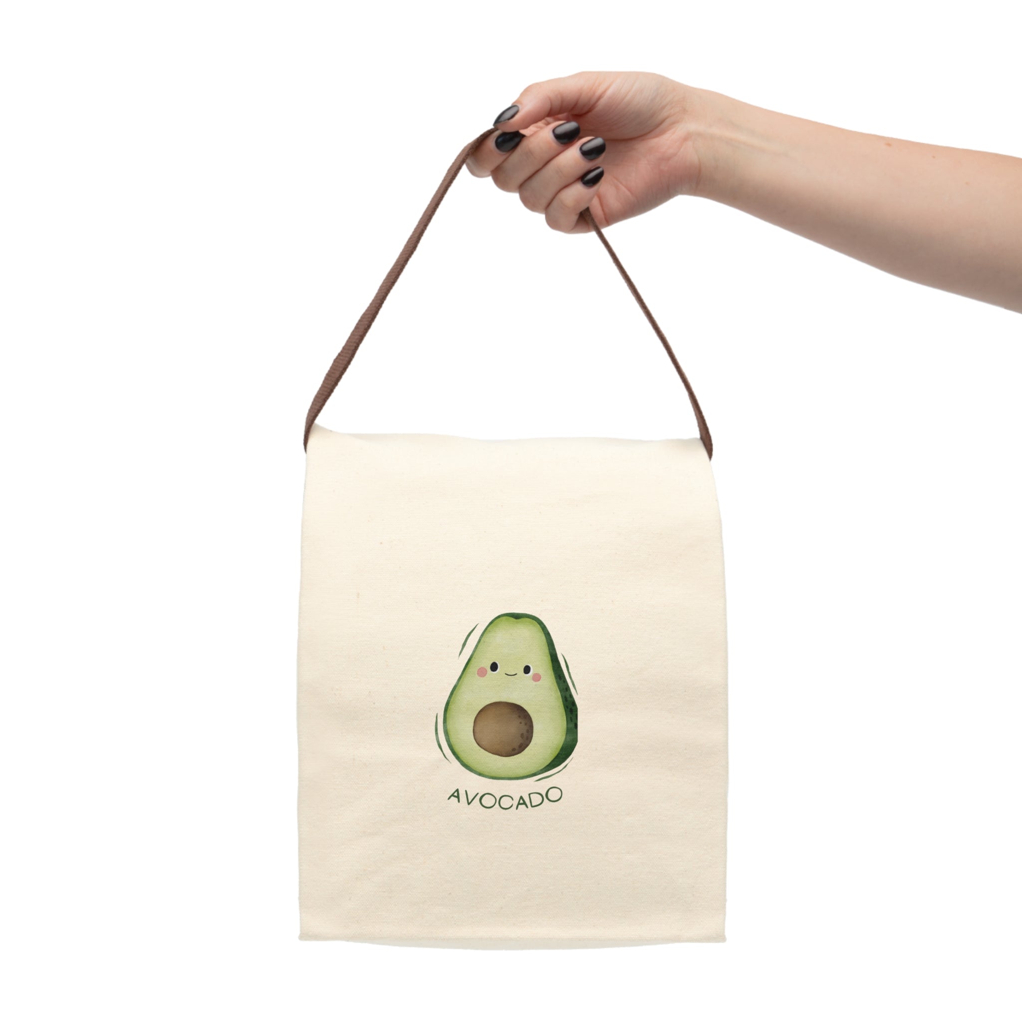 Avocado Canvas Lunch Bag — Cute Print Reusable Tote